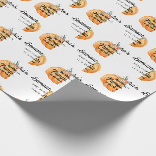 Papel de embrulho para chá de bebê Little Pumpkin