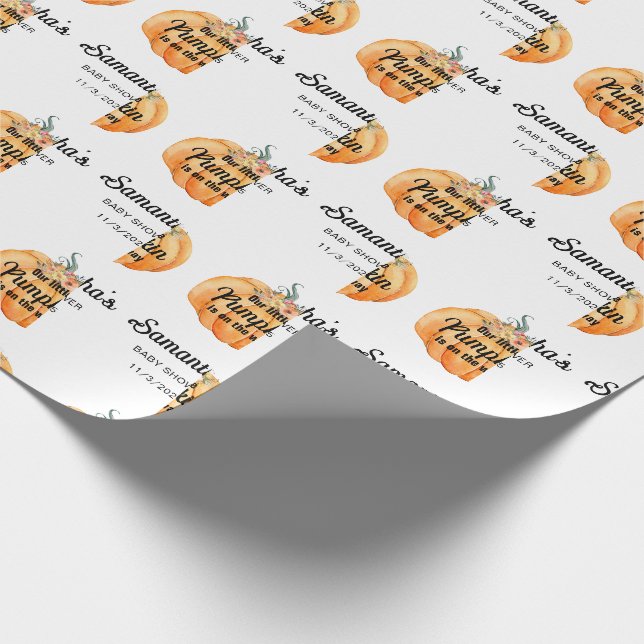 Papel de embrulho para chá de bebê Little Pumpkin (Ponta)