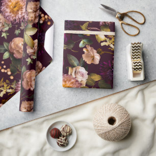 Papel de embrulho para chá de noiva escuro e sombr