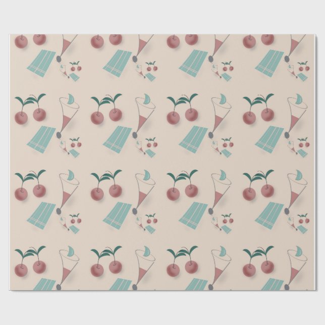 Papel de embrulho para coquetel caprichoso (Aberto)