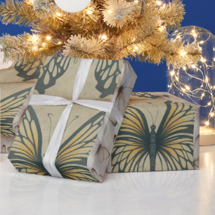 Papel de embrulho para design da borboleta Wonderl