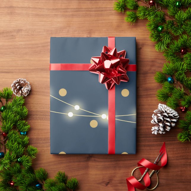 Papel de embrulho para festa com brilho de arco-ír (Presente de Natal)