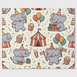 Papel de embrulho para festa de aniversário com ba