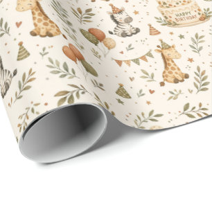 Papel de embrulho para festa de aniversário de ani