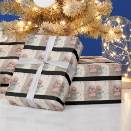 Papel de embrulho para meninas | Presente de bonec