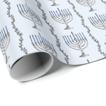 Papel de embrulho para Menorahs de Hanukkah