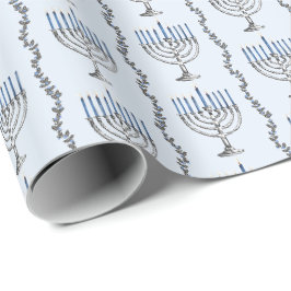 Papel de embrulho para Menorahs de Hanukkah