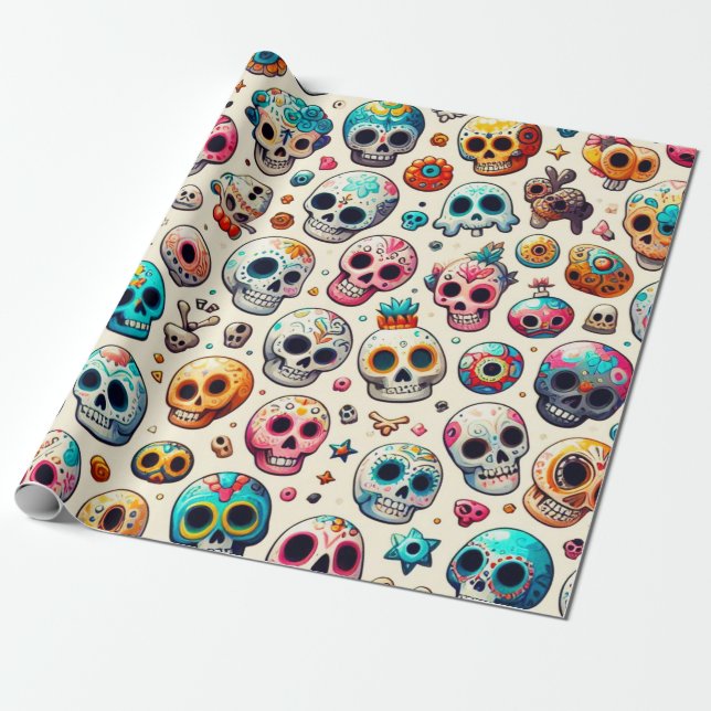 Papel de embrulho para o Dia das Bruxas (Desenrolado)