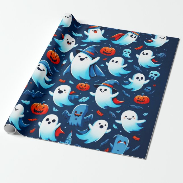 Papel de embrulho para o Dia das Bruxas (Desenrolado)