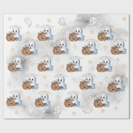 Papel de embrulho para o fantasma do dia das bruxa