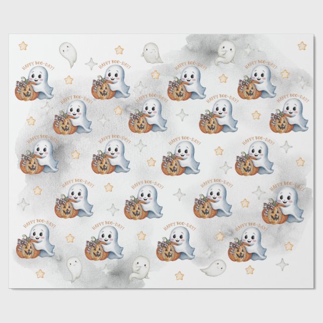 Papel de embrulho para o fantasma do dia das bruxa (Aberto)