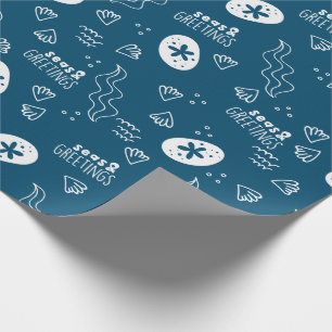 Papel de embrulho para os mares e saudações