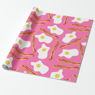 Papel de embrulho para ovos e bacon rosa