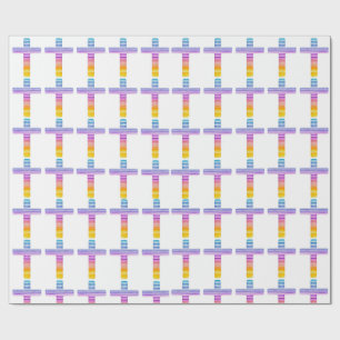 Papel de embrulho para presente cristão Colorido