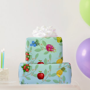 Papel de embrulho para presente de Fruta tropical
