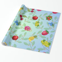 Papel de embrulho para presente de Fruta tropical 
