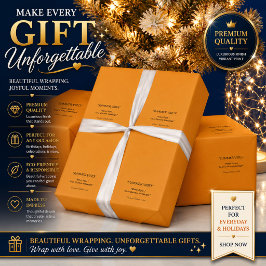 Papel de embrulho para presente de Natal Laranja D