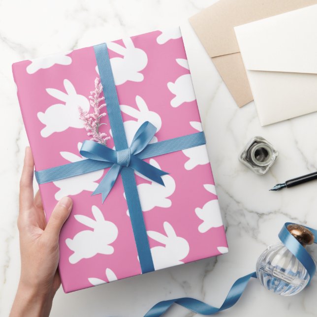 Papel de embrulho para presente de páscoa de coelh (Presentear)
