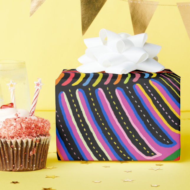 Papel de embrulho para presente Mola Pescado Kuna  (Festa de aniversário)