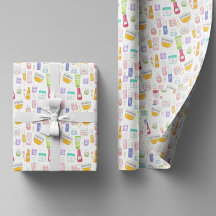 Papel de embrulho para presentes de cuidados com a