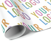 Papel de embrulho para presentes em rolo com logot