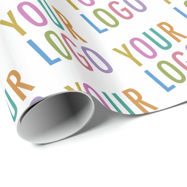 Papel de embrulho para presentes em rolo com logot (Ponta do rolo)