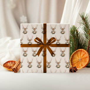 Papel de embrulho para renas Rustic Noël Reindeer