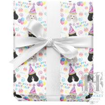 Papel de embrulho Parti Poodle