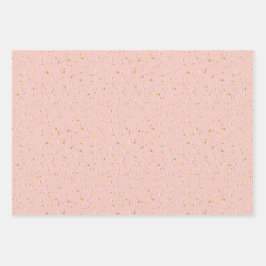 Papel de embrulho pastel de Confetti rosa