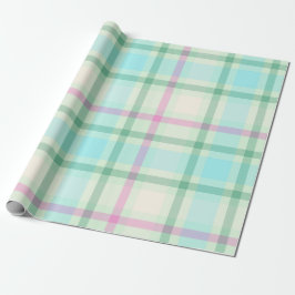 Papel de embrulho pastel de Xadrez de Tartan