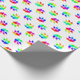 Papel de embrulho Pata de Lobo Arco-íris