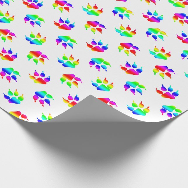 Papel de embrulho Pata de Lobo Arco-íris (Ponta)