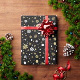 Papel de embrulho personalizado com flocos de neve