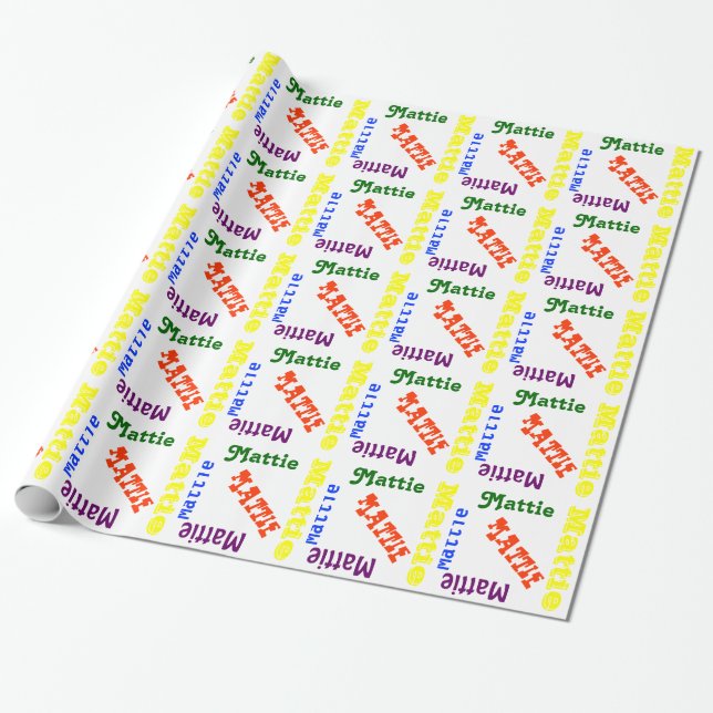 Papel de embrulho personalizado com nome (Desenrolado)