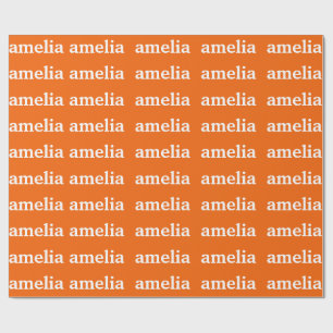 Papel de Embrulho Personalizado com Nome Repetido