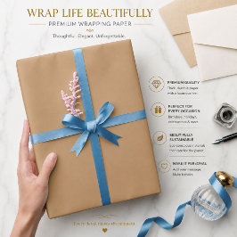 Papel de embrulho personalizado cor de pêssego