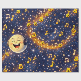 Papel de embrulho personalizado da Galáxia da Lua 