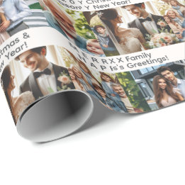 Papel de embrulho personalizado para 4 fotos de fa