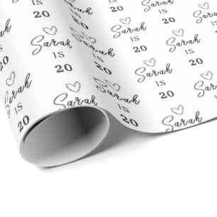 Papel de embrulho personalizado para aniversário d