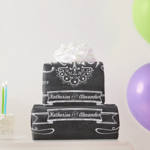 Papel de embrulho personalizado para casamento em