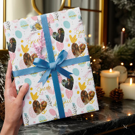 Papel de embrulho personalizado para celebração da