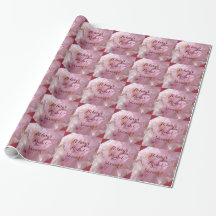 Papel de embrulho personalizado para chá de noiva