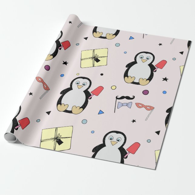 Papel de Embrulho Personalizado para Festas Infant (Desenrolado)