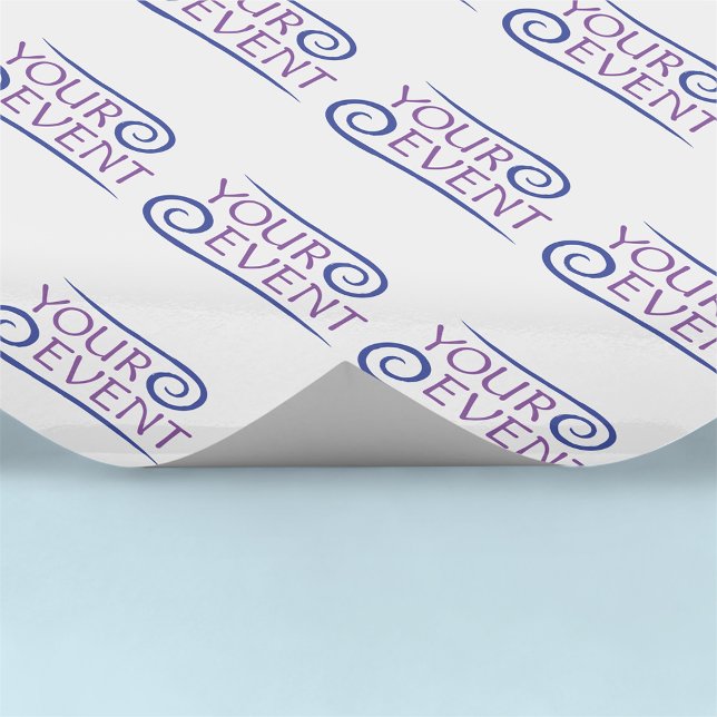 Papel de Embrulho Personalizado para Logotipo de E (MISOOK Wrapping Paper with Event Logo Pattern)
