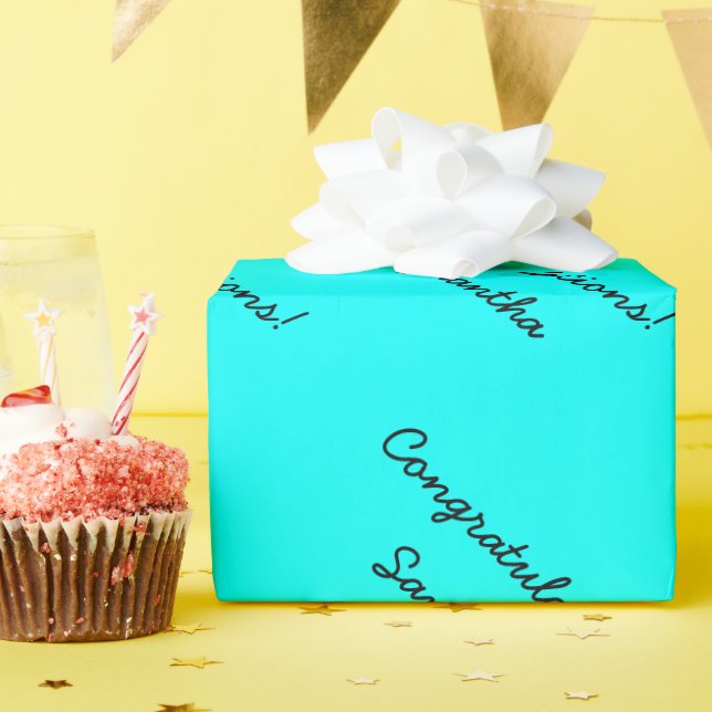 Papel de embrulho personalizável | congratulatório (Festa de aniversário)