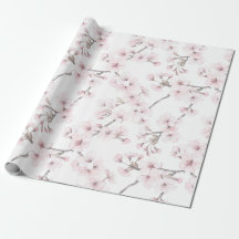 Papel de embrulho Pink Floral Cherry Tree