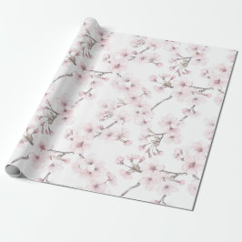 Papel de embrulho Pink Floral Cherry Tree