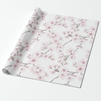 Papel de embrulho Pink Floral Cherry Tree