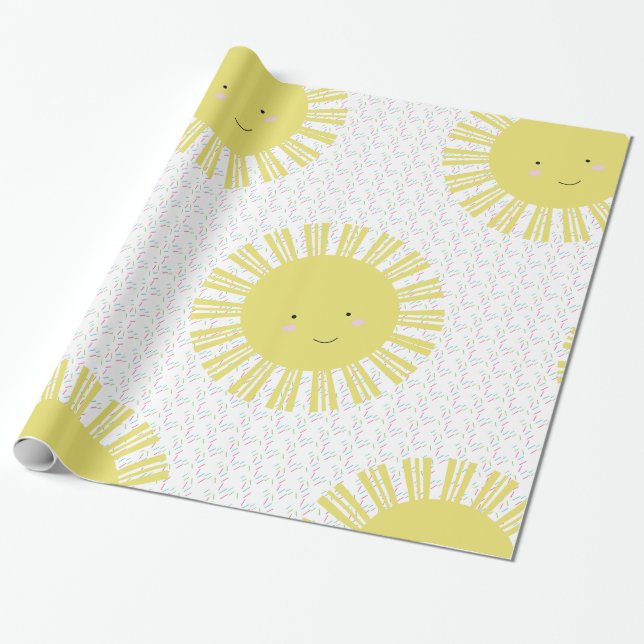 Papel de Embrulho Pintinhas de Sol (Desenrolado)