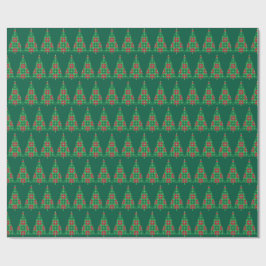 Papel de embrulho pixelado árvore de Natal